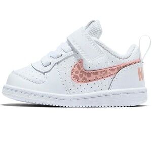 💗 Nike EUC Toddler White and Pink Leopard Sneakers 4C